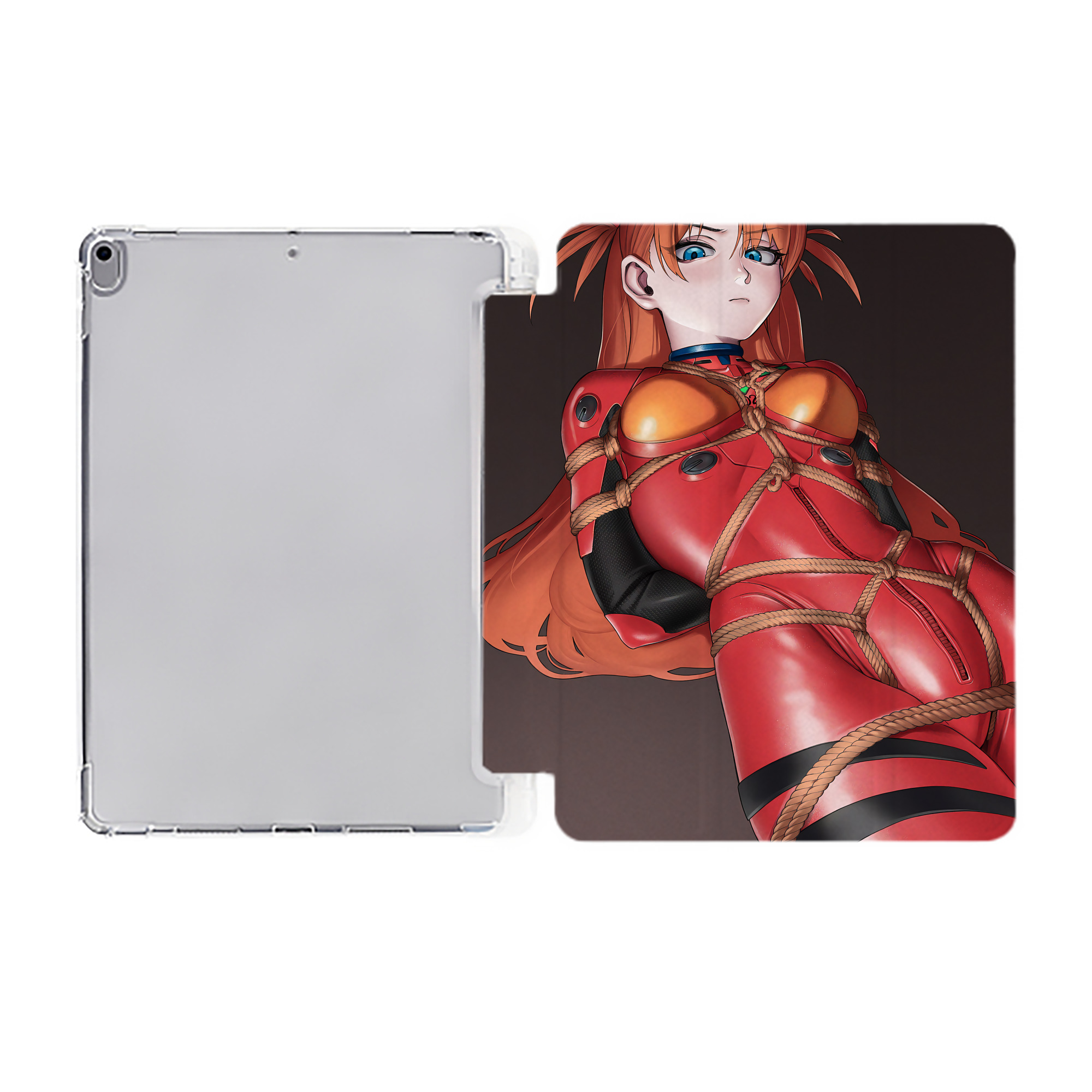 （画像用） EVA 新世紀エヴァンゲリオン IPad ケース ペン収納付き 三つ折りスタンド PUレザー×シリコン 対応機種9.5/10.5/10.9インチ